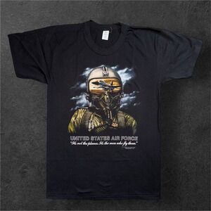 T Swing  T Shirt Mens Large Black United States Air Force Pilot Graphic
